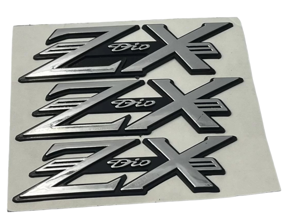 Купить Табличка (наклейка) Honda ZX (3шт, под металл серебро) в интернет-магазине zipmoto.ru | Интернет-магазин для японских скутеров
