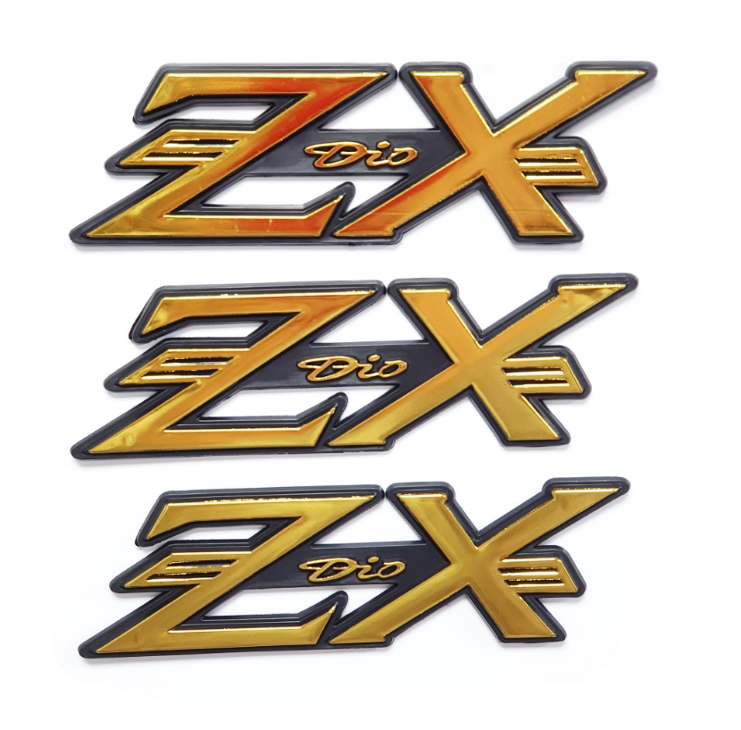 Купить Табличка (наклейка) Honda ZX (3шт, под металл золото) в интернет-магазине zipmoto.ru | Интернет-магазин для японских скутеров